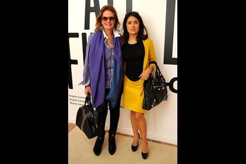 Jurors Yosra and Salma Hayek attend the Brigitte Lacombe Exhibit
